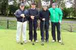 NUFC team (L-R) John Craggs, Mick Martin, Pop Robson, Joe Allon